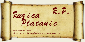 Ružica Platanić vizit kartica